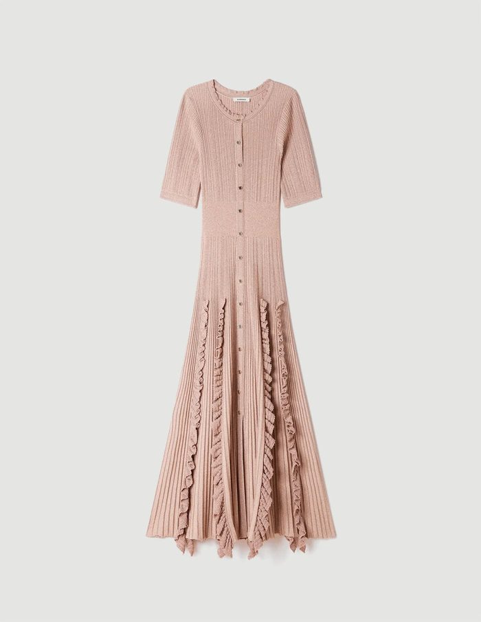 Sandro Pietrarosa Sparkling Knit Maxi Dress